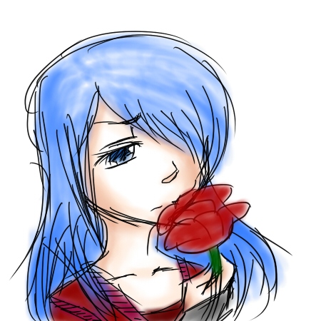 Speed Draw/Paint - Girl with a Rose