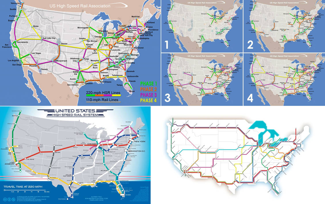 Ram Train Map US High Speed Rail Map by ShadowESH on DeviantArt