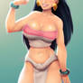 Asia haciendo cosplay de Chel by crisisbeat83