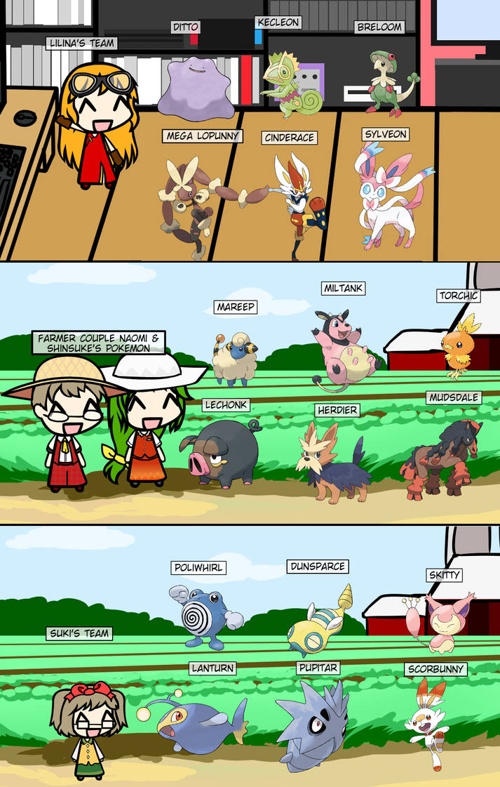 Pokemon teams by SagashiIndustries on DeviantArt