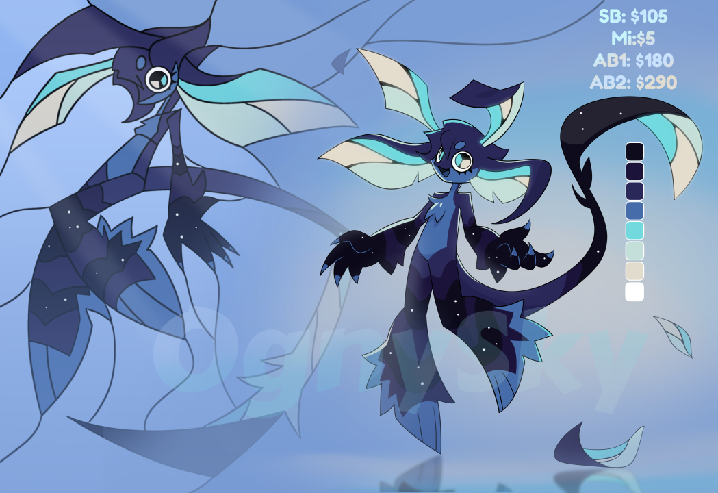 Astral Glasswing Moth adopt auction (OPEN)