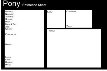 MLP:FiM - Pony Reference Sheet