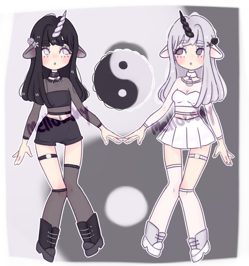 YinYang Unicorn twins  adopt CLOSED thank you by  YinYang Unicorn twins  adopt CLOSED thank you by