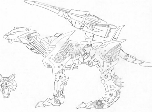 Lightning Saix in pencil