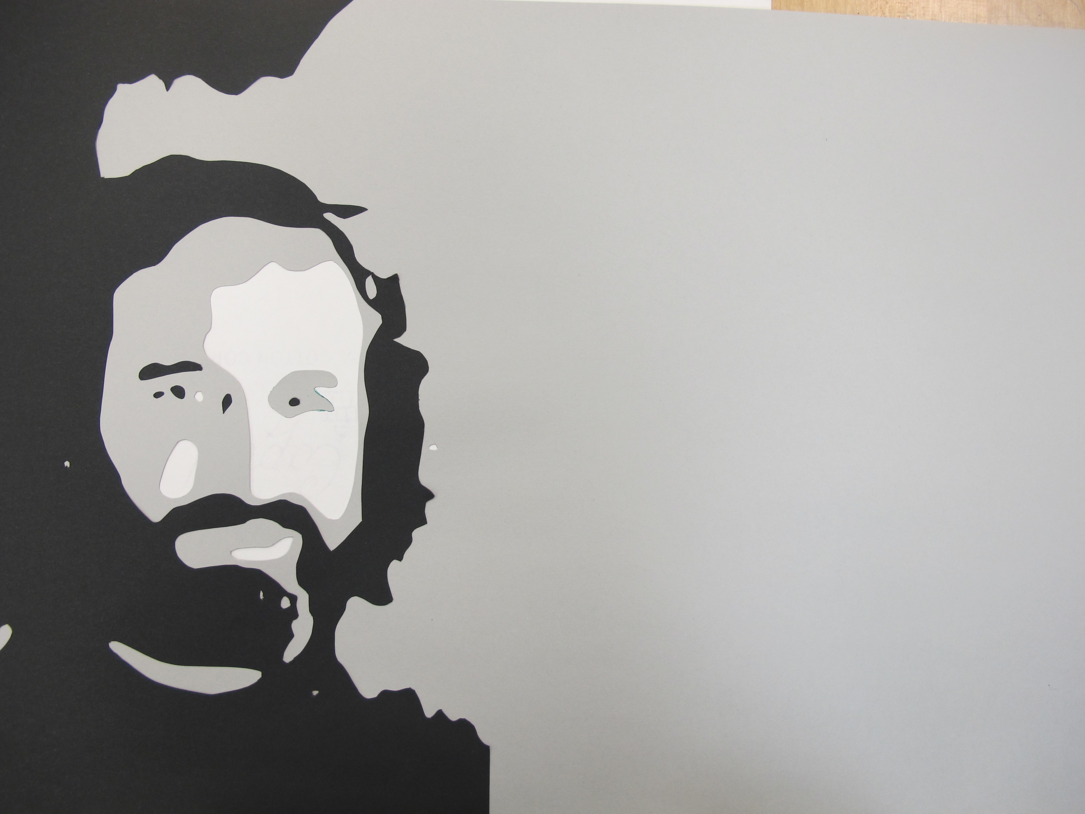 cut paper self portrait