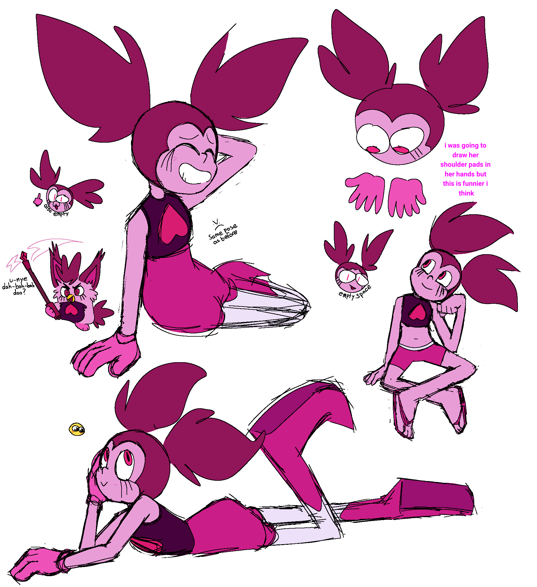 Spinel Reference Front View spinel sketches by shayla567 on DeviantArt