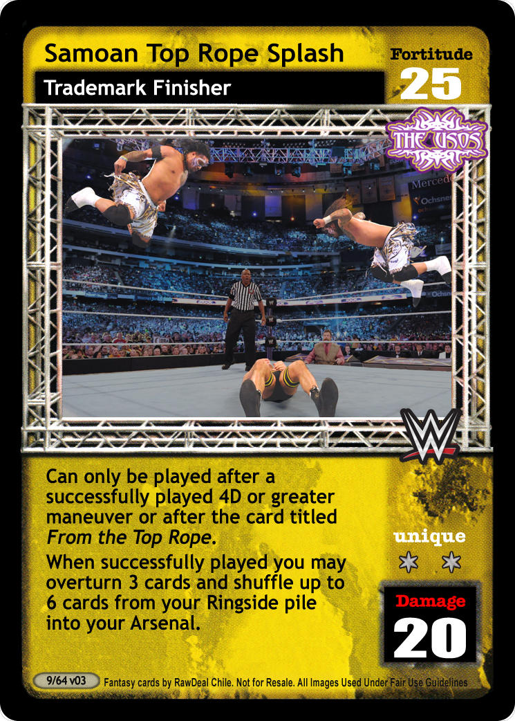 Samoan Top Rope Splash by FLSDesign on DeviantArt