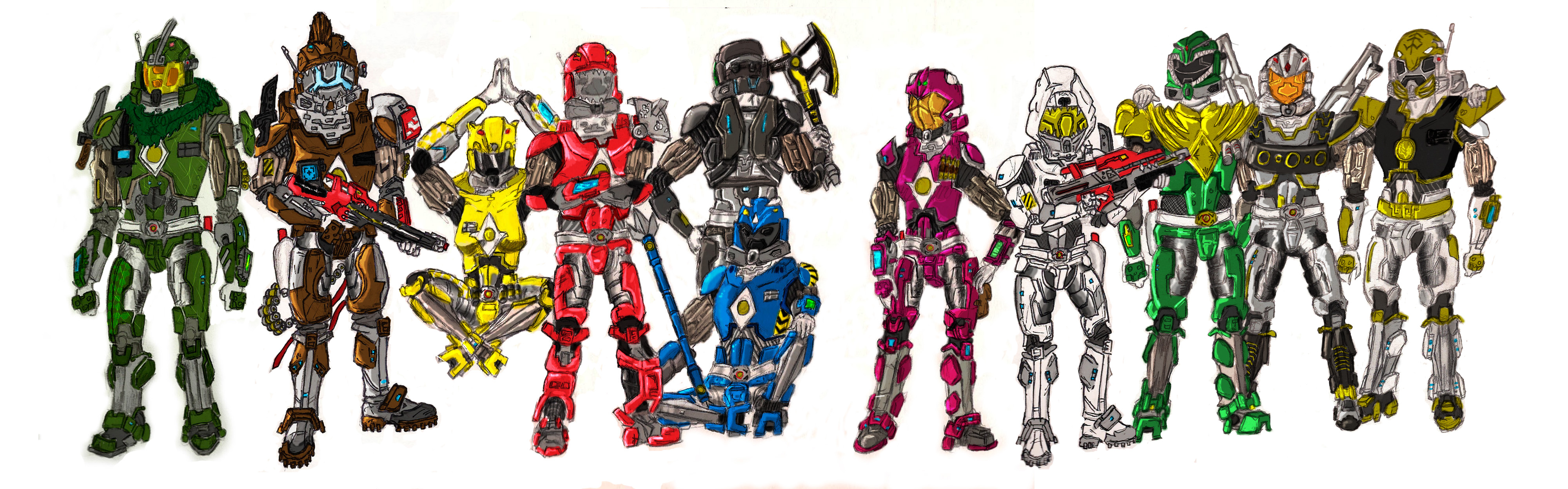 Power Ranger group shot 3 by BadDogg on DeviantArt