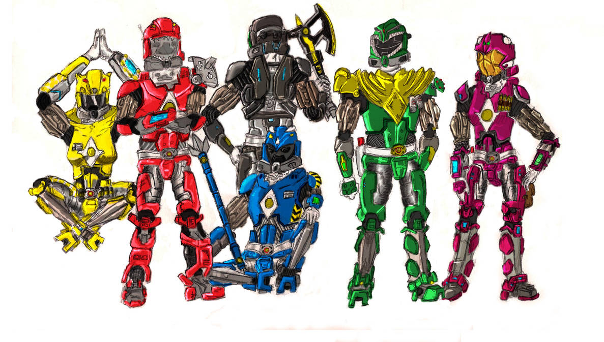 Power Ranger Original Six by BadDogg on DeviantArt