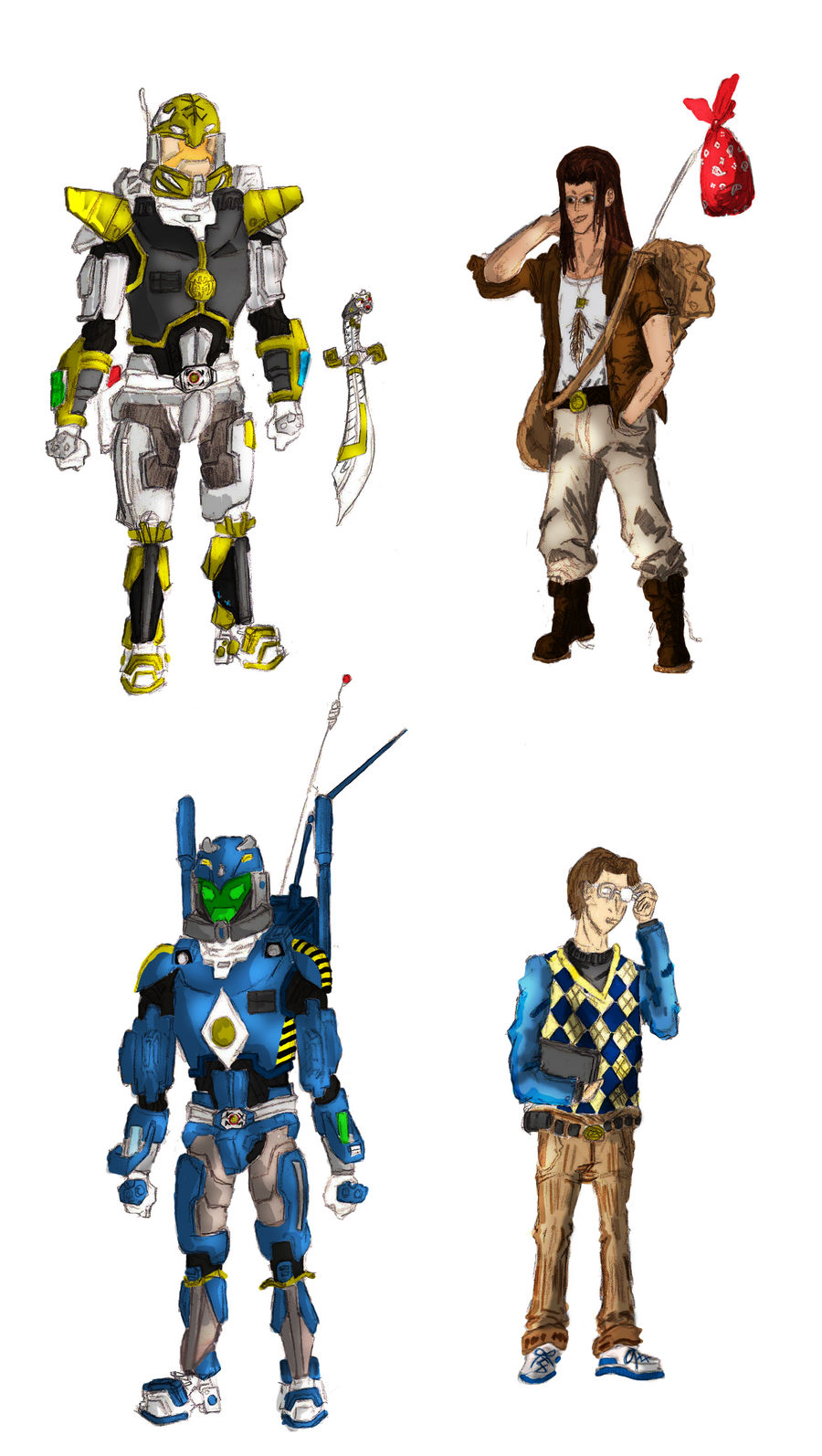 Power Rangers: Stripe and Horn by BadDogg on DeviantArt