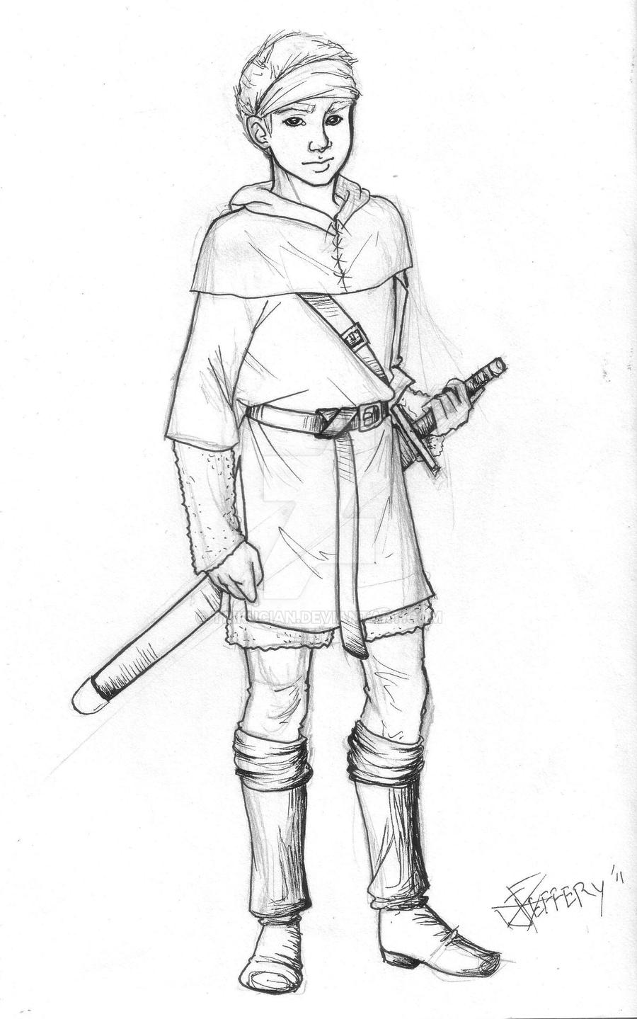 Fantasy Character Sketch 6 by Trikucian on DeviantArt