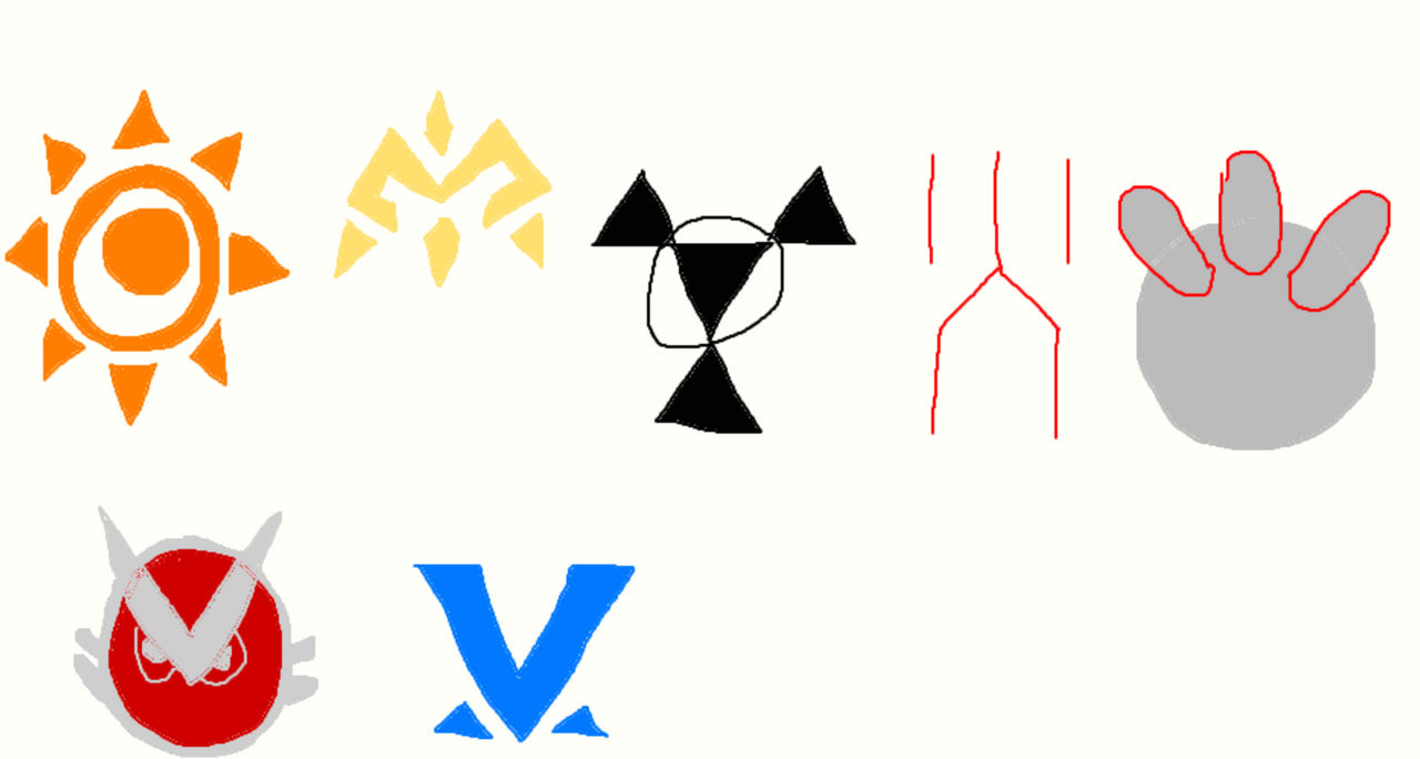 Symbols of the Legendary Heroes of Digimon by PK-GamingDrew on DeviantArt