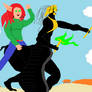 Danaestra and Rahotepa destroying Fort Triumph