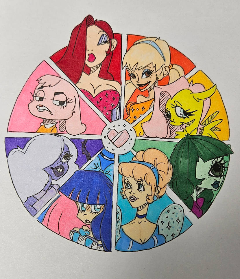 Character Incircle Color circle with characters by MissyFireFox on DeviantArt
