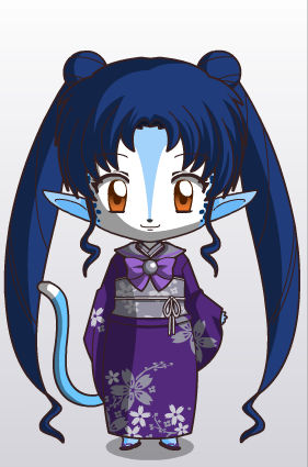Blue Chibi Creature by Soluna17 on DeviantArt
