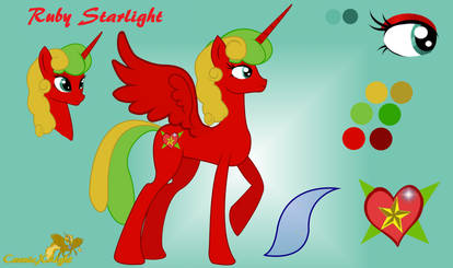 Ruby Starlight normal ref sheet (wing open)