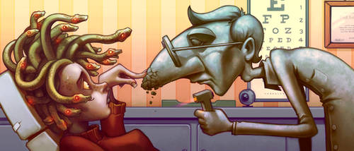Medusa and the Optometrist by RYE-BREAD