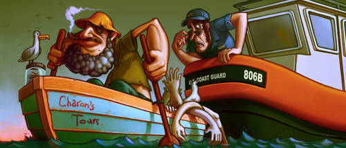 Charon and the Coast Guard by RYE-BREAD