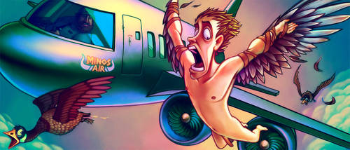 Icarus and the Jumbo Jet by RYE-BREAD