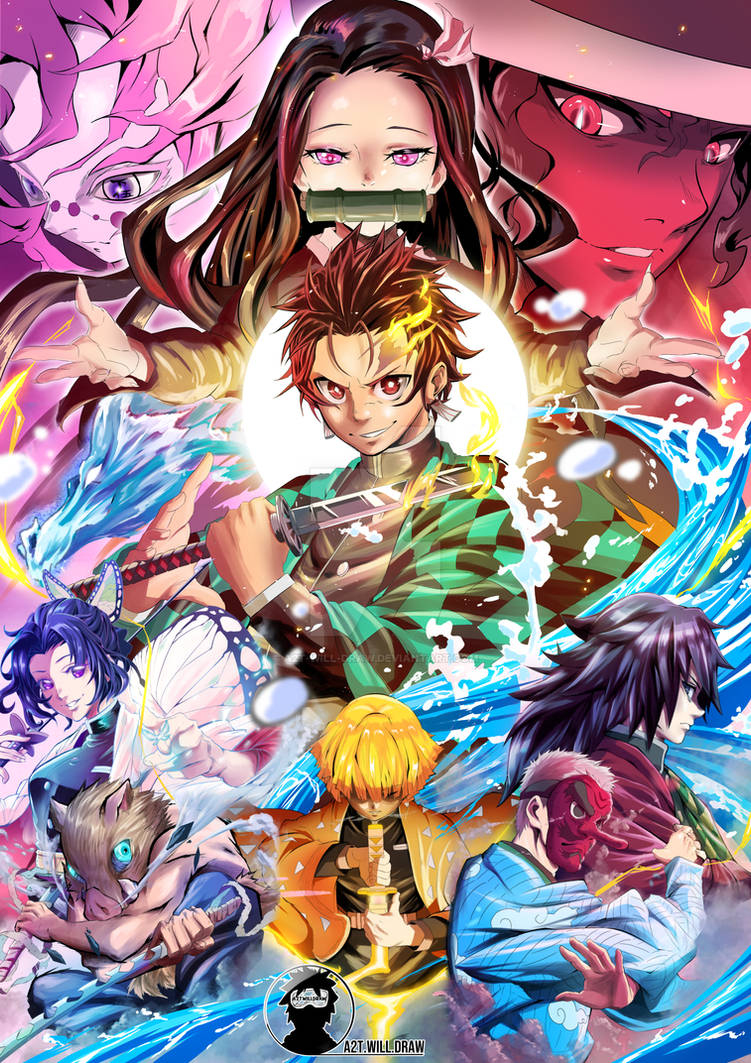 Demon Slayer Youtube Illustration By t Will Draw By t Will Draw On Deviantart Demon Slayer Youtube Illustration By t Will Draw By t Will Draw On Deviantart