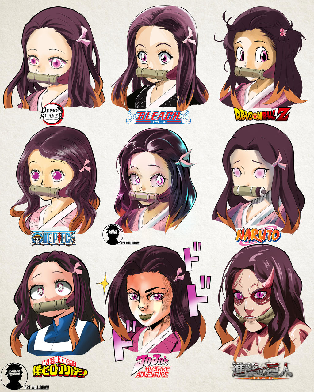 Nezuko In 9 Manga Art Styles By t Will Draw By t Will Draw On Deviantart Nezuko In 9 Manga Art Styles By t Will Draw By t Will Draw On Deviantart