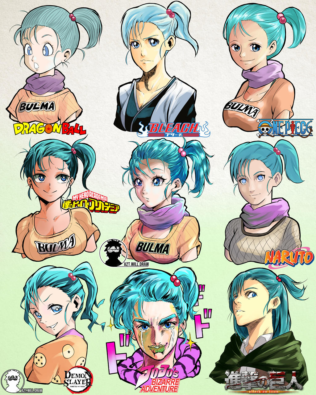 Bulma In 9 Manga Styles by A2T Will Draw By A2T will Draw On DeviantArt bulma-in-9-manga-styles-by-a2t-will-draw-by-a2t-will-draw-on-deviantart