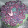 Rose Cake with Butterflies