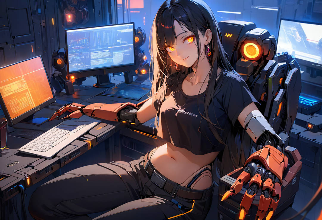 cyber girl by ZlyukaSD on DeviantArt