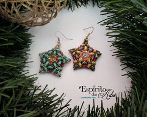 Blooming Star Earrings by OEspiritodasArtes Blooming Star Earrings by OEspiritodasArtes