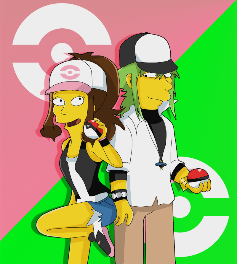 n and white simpson style