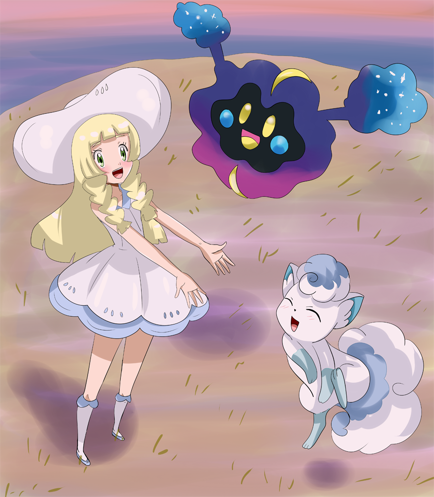 Pokemon Fanart Collab: Lillie and Alola Vulpix by PixiTales on DeviantArt