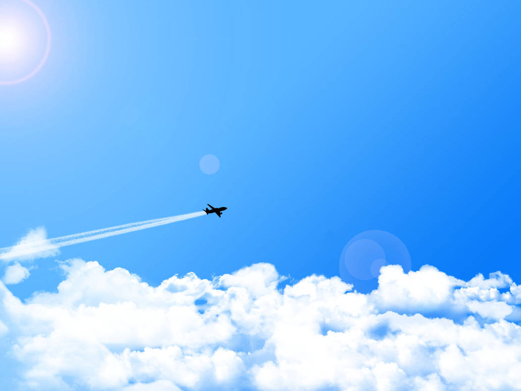 Мечты о полетах в космос. Самолет в небе. Самолет в голубом небе. Субсидированные авиабилеты. Небо высоко.