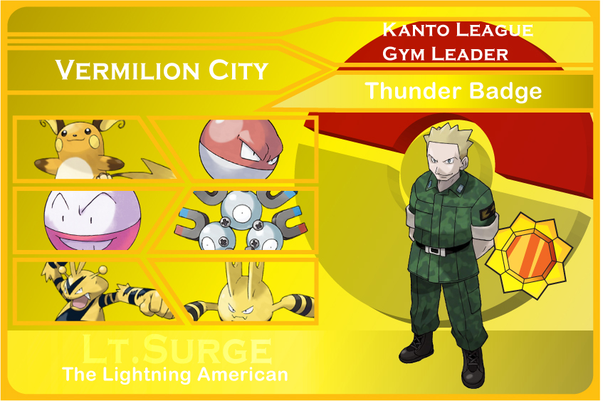 Lt Surge - Kanto Gym Leaders #3 by CrossToons on DeviantArt