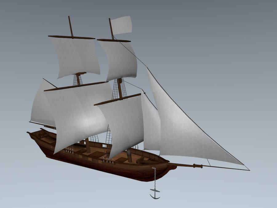 Sloop-Of-War Basic Render (Textured) by LordJulianOfGales on DeviantArt
