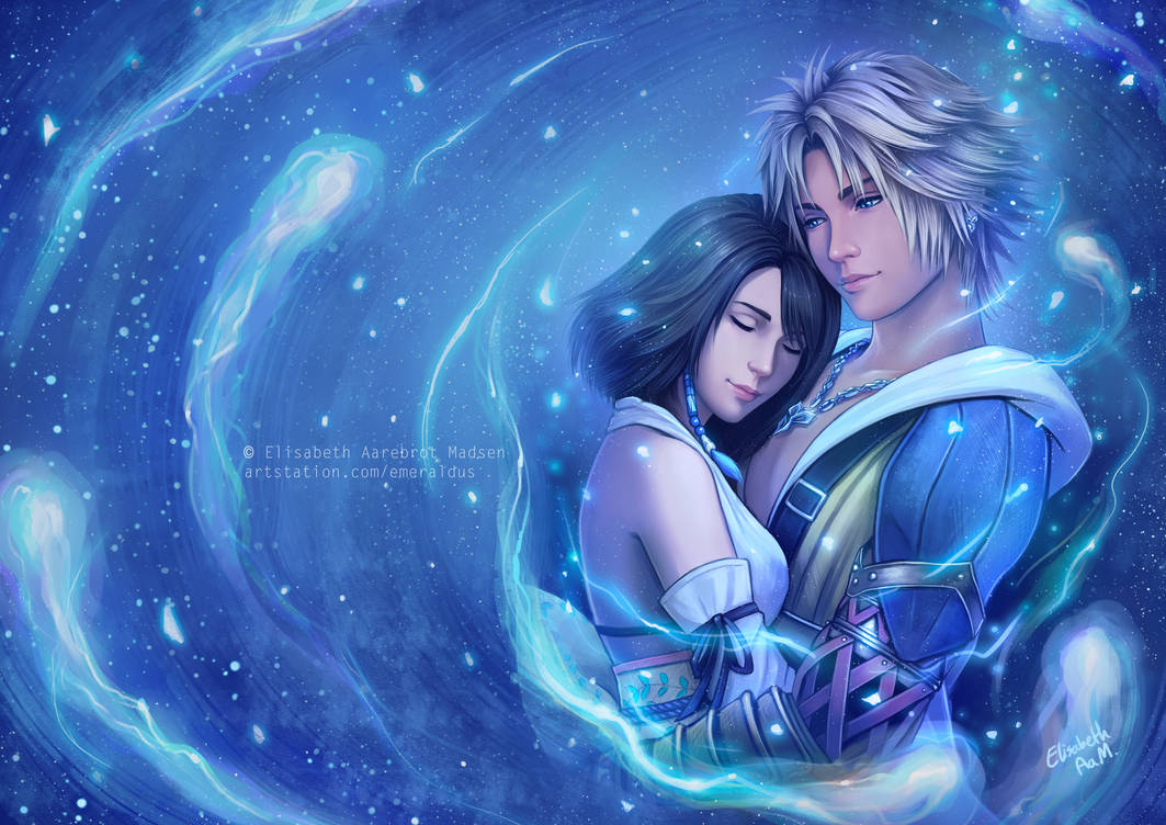 Final Fantasy X Tidus And Yuna Wallpaper Version By Emeraldus On Deviantart