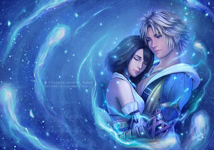 Final Fantasy X - Tidus and Yuna Wallpaper version