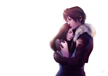 Squall and Rinoa - White Background