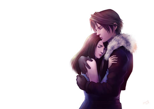 Squall and Rinoa - White Background
