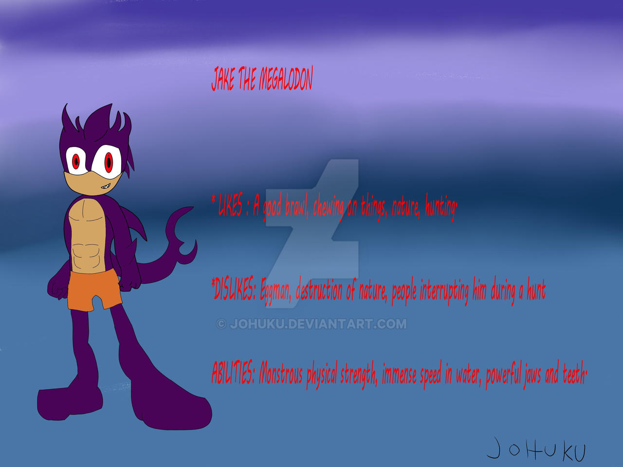Jake Oc OC profile: Jake The Megalodon by johuku on DeviantArt