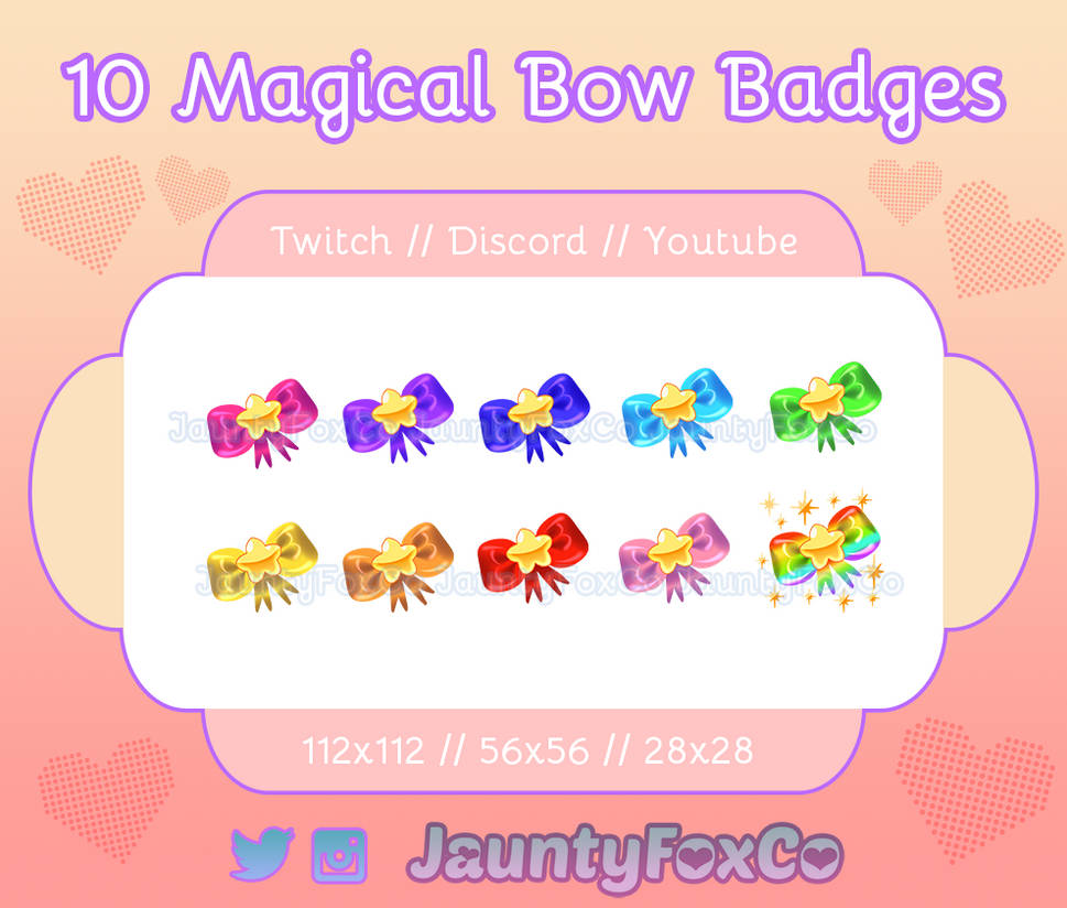 Magical Bow Badges by DracaEnaDraws on DeviantArt
