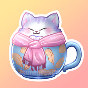 Cozy Kitty in a Teacup