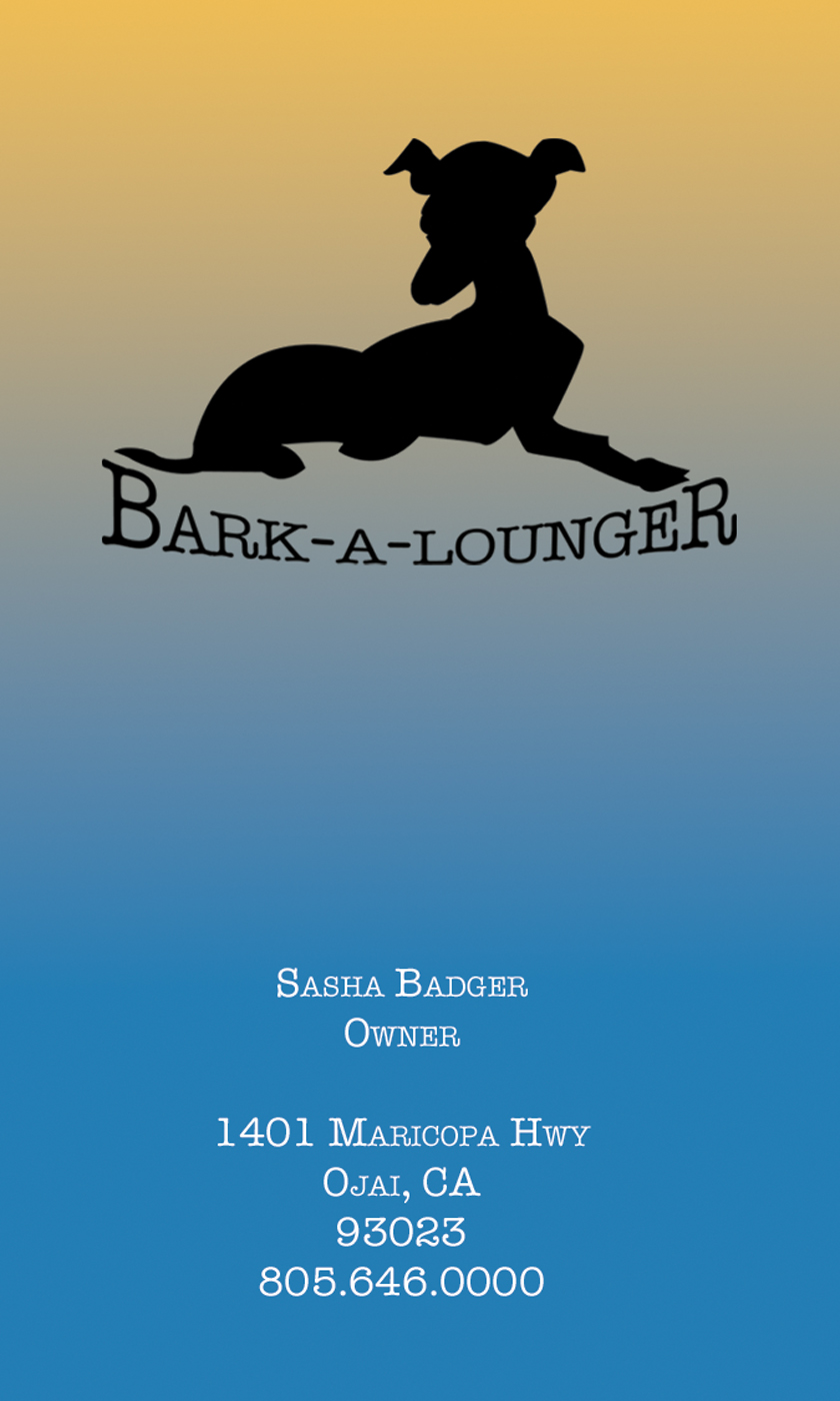 Bark-A-Lounger Business Card