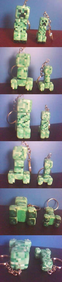 Creeper keychains - finished