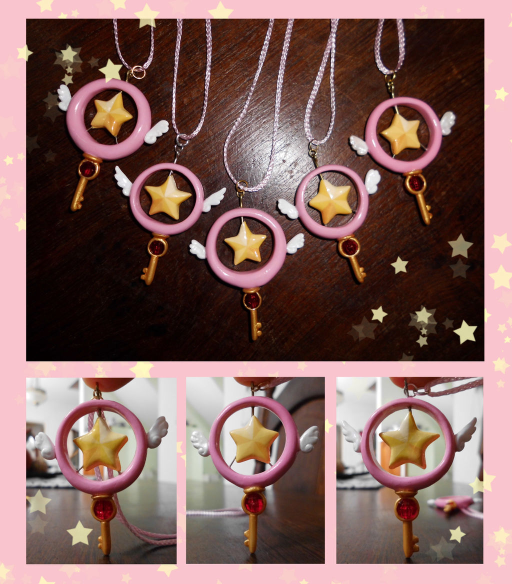 Sakura's Star Key pendants