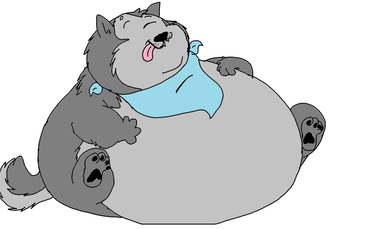 I'm so full.. by WolfieTheFatDog on DeviantArt