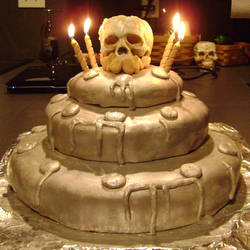 Birthday Dethday cake by ryukuku