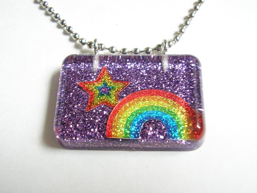 Rainbow with Purple Glitter