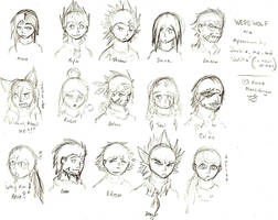 Werewolf characters-sketch