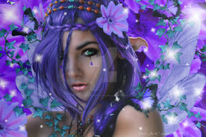 Purple flower fairy