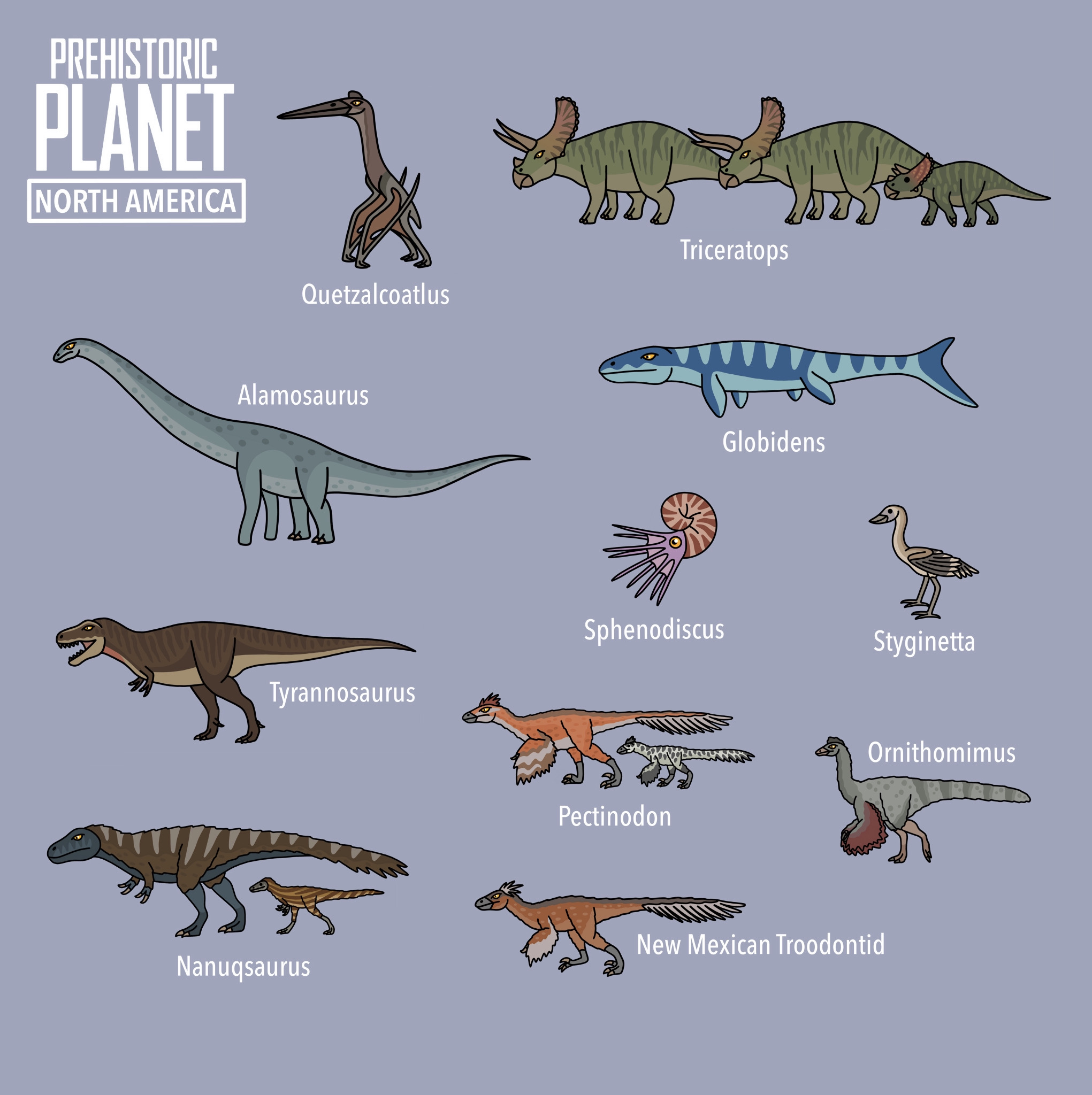 Every dinosaur in prehistoric planet north america by bestomator1111 on